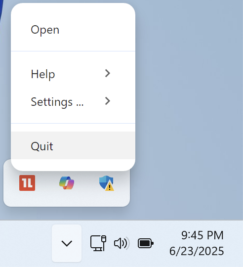 Windows restart